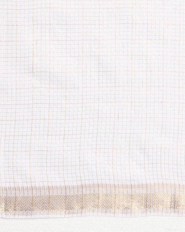 Indiehaat | Hand Dyed Katan Silk Saree White