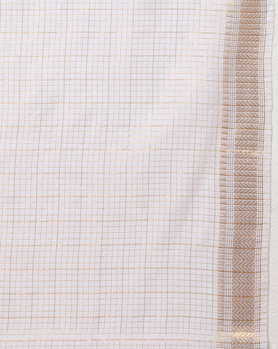 Indiehaat | Hand Dyed Katan Silk Saree White