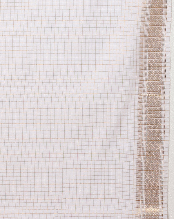 Indiehaat | Hand Dyed Katan Silk Saree White