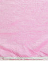 Indiehaat | Pure Linen Hand Embroidered Saree Pink
