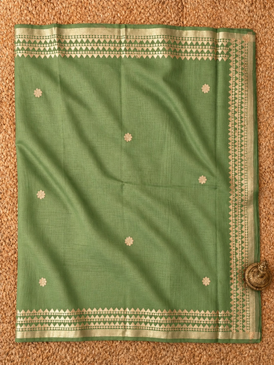 Shagun Kota Doria Gota Patti Saree Green