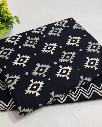 Indiehaat | Blockprinted Cotton Suit (Top & Bottom) Black