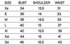 Size Chart for IndieHaat products - One Piece Dress