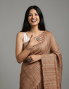 Silkmark Ghicha Tussar Mysterious Brown Saree