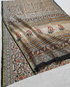 Indiehaat | Chanderi Silk Kalamkari Beige Saree