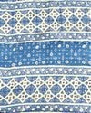 Indiehaat | Ajrakh Blockprint Modal Silk Lagdi Patta Blue Saree