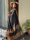 Sparkling Handloom Jayashree Silk Saree Black