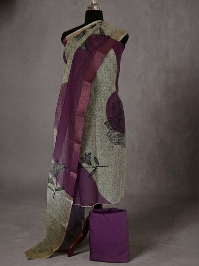 Indiehaat | Brocade Weaving Linen Suit Green