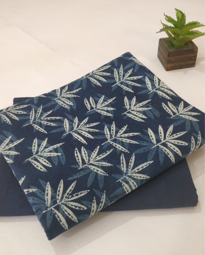 Indiehaat | Blockprinted Cotton Suit (Top & Bottom) Indigo