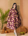 Indiehaat | Blockprinted Cotton Long Dress Violet