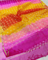 Indiehaat | Kota Silk Bandhej Dupatta Multicolor