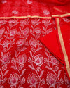 Indiehaat|Kota Doria Embroidered Maroon Suits(Top+Bottom+Dupatta)