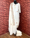 Indiehaat | Pure Linen Embroidered Off White Stitched Suit