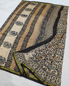 Indiehaat | Chanderi Silk Kalamkari Beige Saree