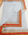 Indiehaat | Kota Cotton Kachi Gotta White Saree