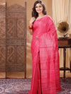Silkmark Ghicha Tussar Beautiful Red Saree