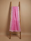 Tye & Drape Kota Doria Bandhej Print Light Pink Saree