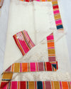 Indiehaat | Kota Cotton Kachi Gotta White Saree