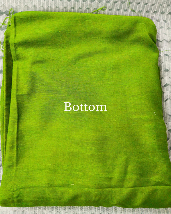 Katan Silk Exquisite Handcrafted Green Suit