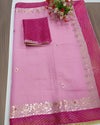 Indiehaat | Kota Cotton Gota Patti Pink Saree