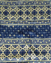 Indiehaat | Ajrakh Blockprint Modal Silk Lagdi Patta Indigo Saree