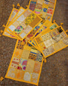 Indiehaat|Kambadiya Sunny Yellow Runner & Mats Set|Unique Décor