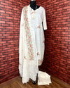 Indiehaat | Pure Linen Embroidered Off White Stitched Suit