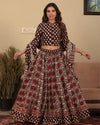 Indiehaat | BlockPrinted Black & Beige Lehanga Choli Set