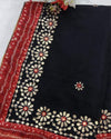 Indiehaat | Kota Cotton Gota Patti Black Saree