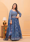 Indiehaat | Blockprinted Indigo Lehanga Choli Set