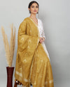 Indiehaat | Pure Cotton Mustard Ikkat Dupatta