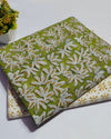 Indiehaat | Blockprinted Cotton Suit (Top & Bottom) Green