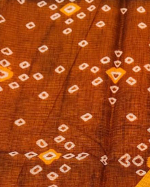 Tye & Drape Red & Maroon Kota Cotton Saree