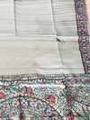Silkmark Tussar Vibrant Madhubani Handpainted Biege Saree