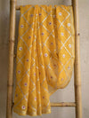 Pankhudi Gota Patti Sunny Yellow Kota Cotton Saree