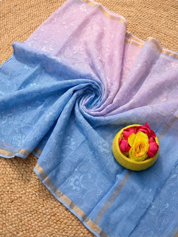 Timeless Pure Cotton Kota Doria Multicolor Saree