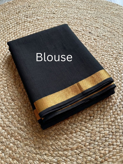 Noor Bandhej Pure Kota Silk Saree Black Blue