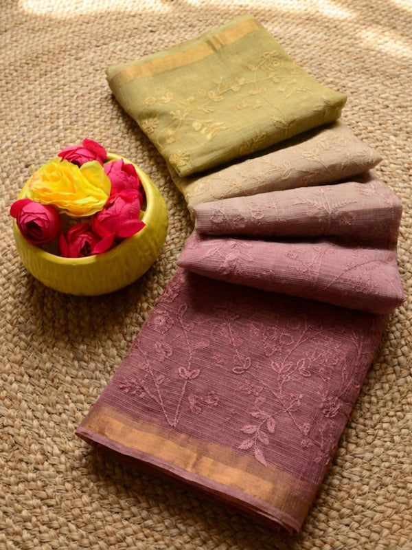 Exquisite Pure Cotton Kota Doria Multicolor Saree