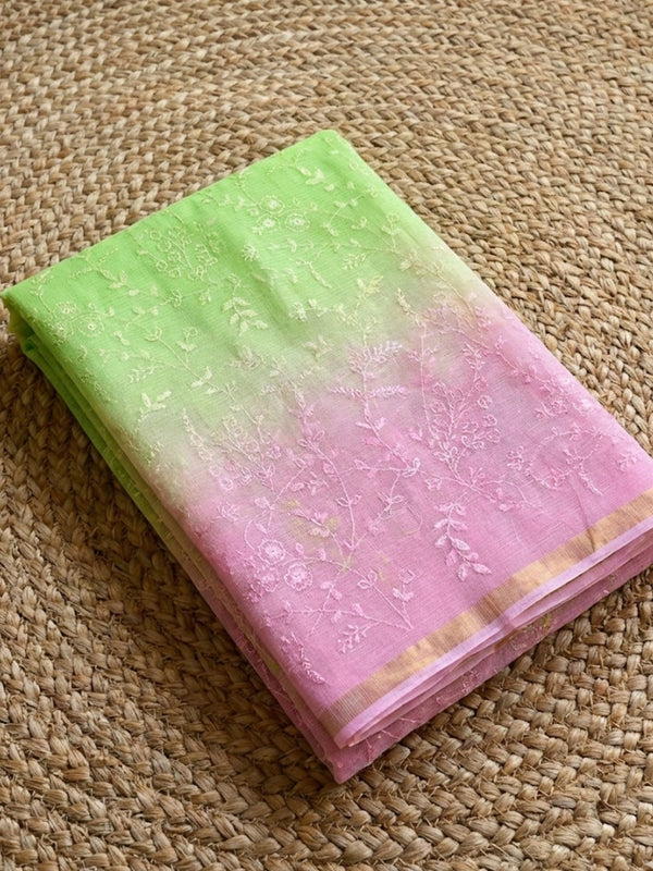 Delicate Pure Cotton Kota Doria Multicolor Saree