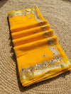Gilded Grace Kota Cotton Gota Patti Yellow Saree