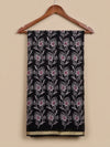 Kashidakari Embroidered Kota Doria Bold Black Suit (T+B+D)s