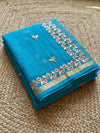Pankhudi Kota Cotton Gota Patti Sky Blue Saree