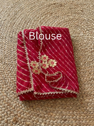 Pankhudi Jugnu Checks Gota Patti Gray Saree