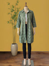 Avaran Roop Pure Cotton Blockprint Winter Jacket Sage Green