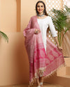 Indiehaat | Katan Silk Blockprint Dupatta Pink