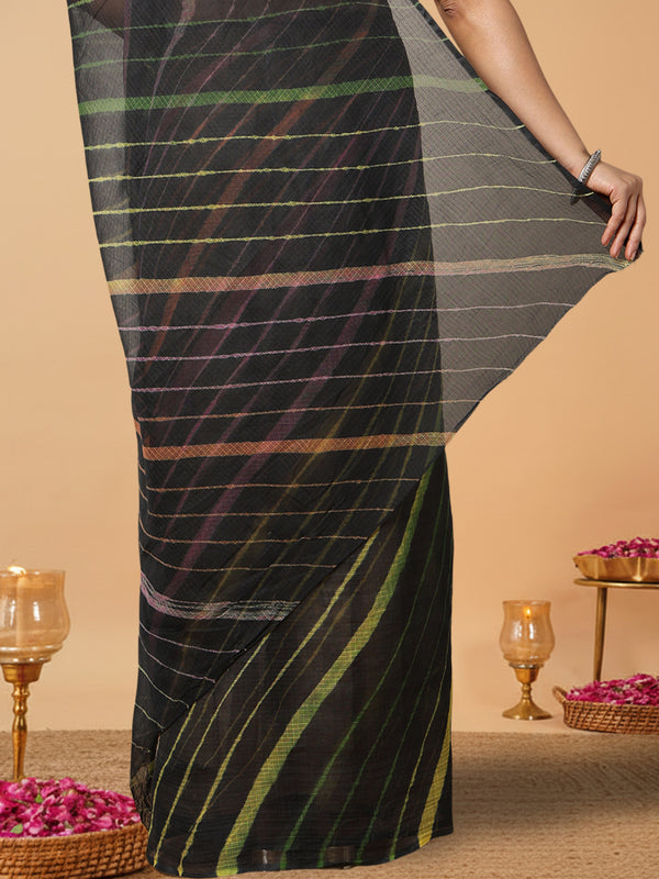 Classic Cotton Kota Doria Saree Handcrafted
