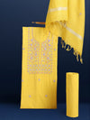 Gulmohar Slub Linen Vivid Yellow Unstitched Suit