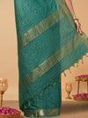 Handcrafted Kota Silk Green Plain Saree