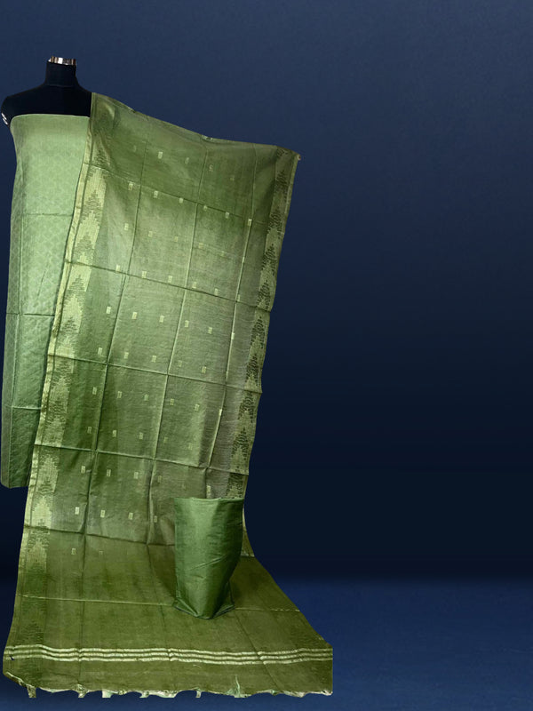 Katan Silk Eclipsing Handcrafted Green Suit