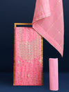Glimmering Charm Pink Kota Dori Suit (Top+Bottom+Dupatta)